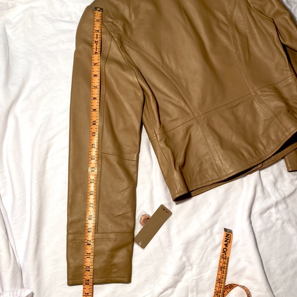 I.E. Tan Faux Leather Jacket *new* - Picture 9 of 9
